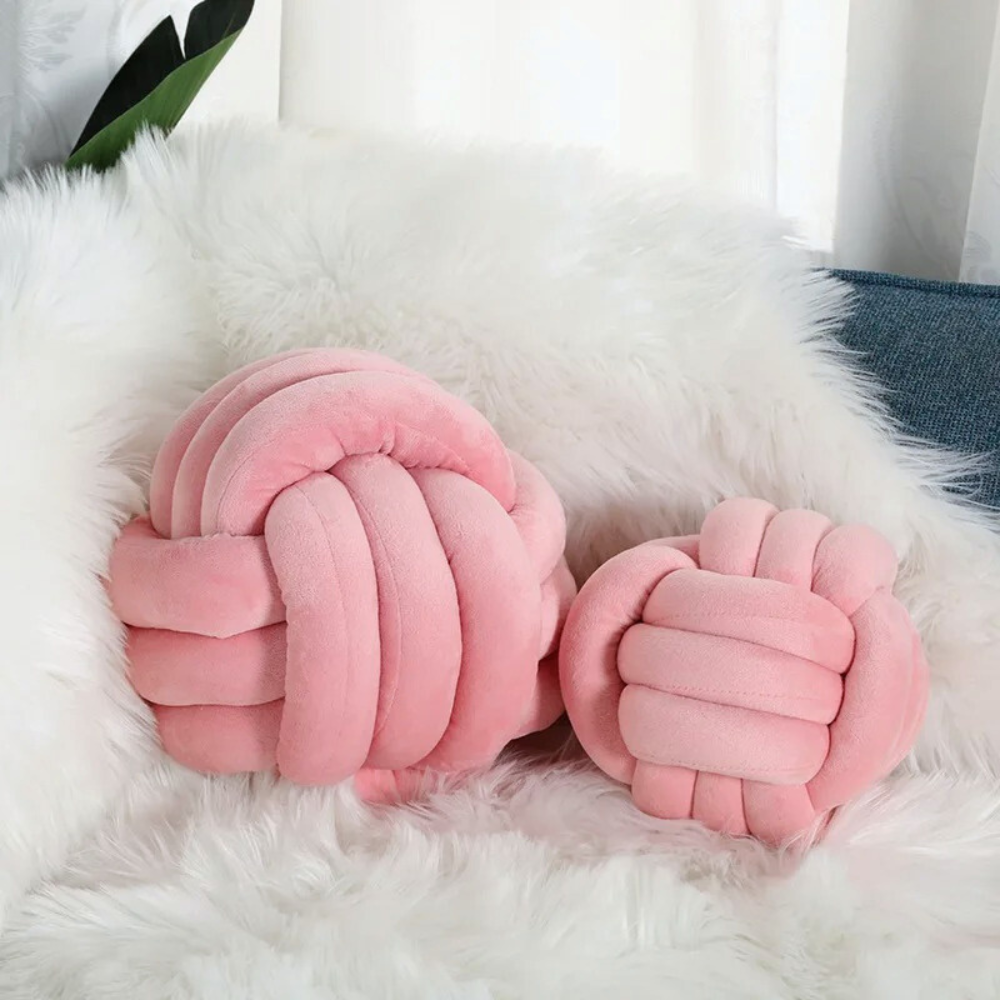 Coussin anti-stress en velours Knotty™
