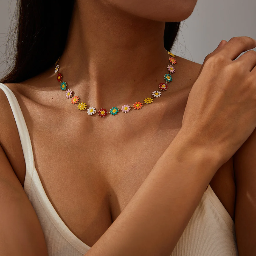 Bijoux délicats en forme de marguerite 