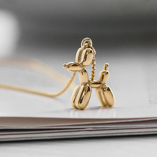 Pendentif et collier à breloques en forme de chien ballon 