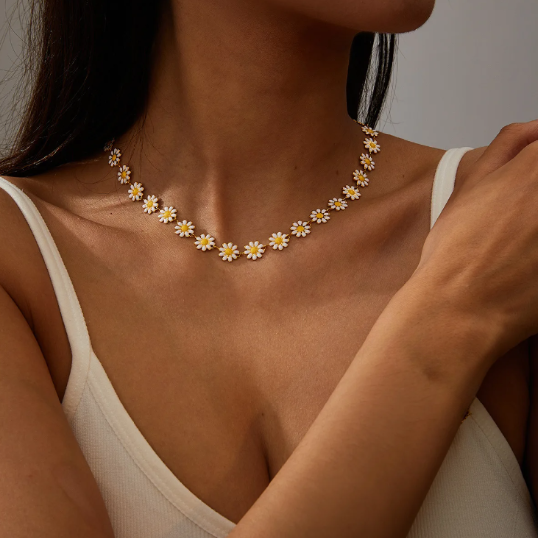 Bijoux délicats en forme de marguerite 